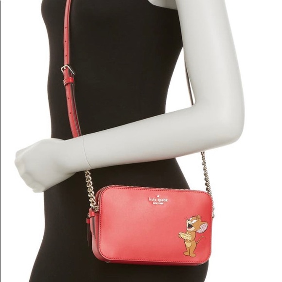 Authentic Kate Spade leather Tom & Jerry 2zip Limited Edition Cossbody - Picture 7 of 14
